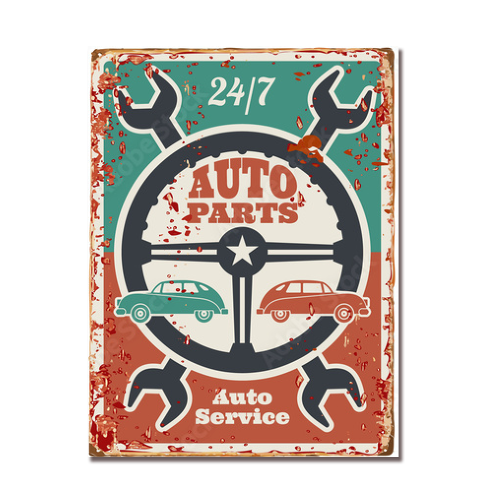 247 Auto Repairs - Retro Sign - Metal Novelty Funny Sign