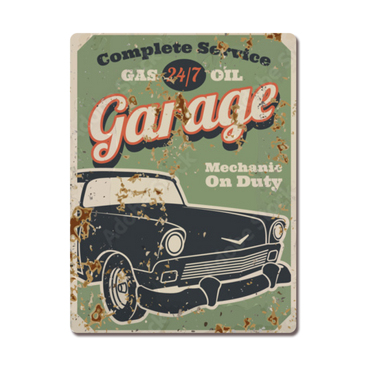 Complete Service Garage - Retro Sign - Metal Novelty Funny Sign