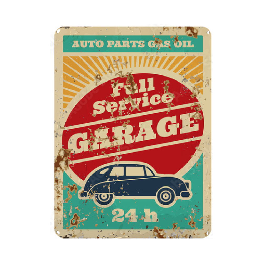 Full Garage Service - Retro Sign - Metal Novelty Funny Sign