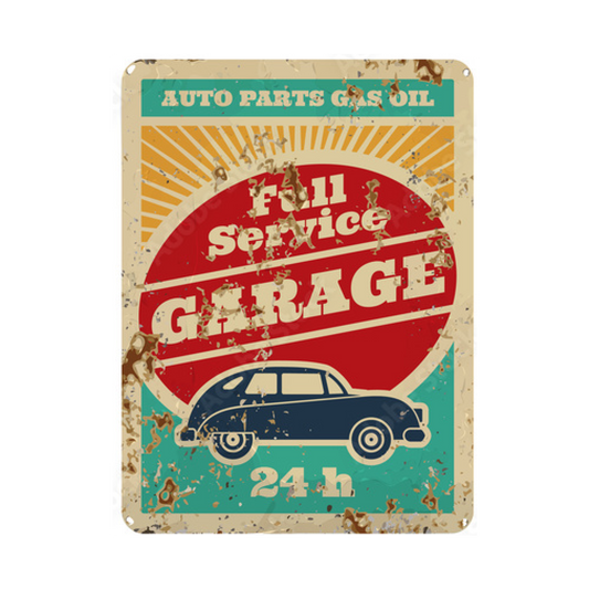 Full Garage Service - Retro Sign - Metal Novelty Funny Sign