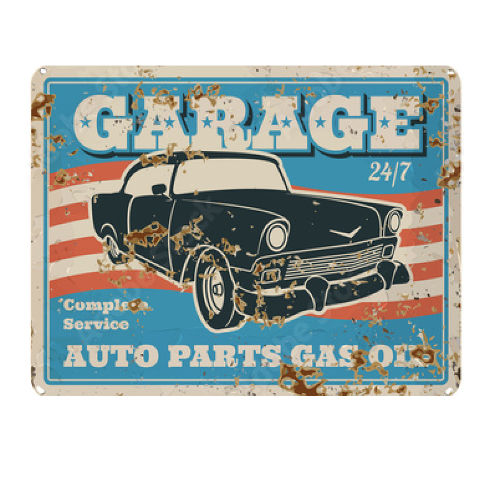 Garage Auto Parts - Retro Sign - Metal Novelty Funny Sign