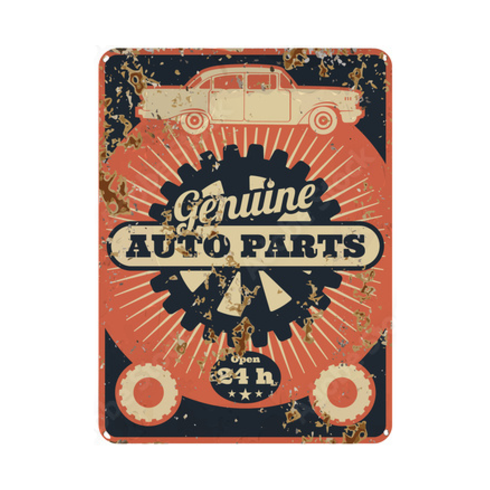 Genuine Auto Parts - Retro Sign - Metal Novelty Funny Sign