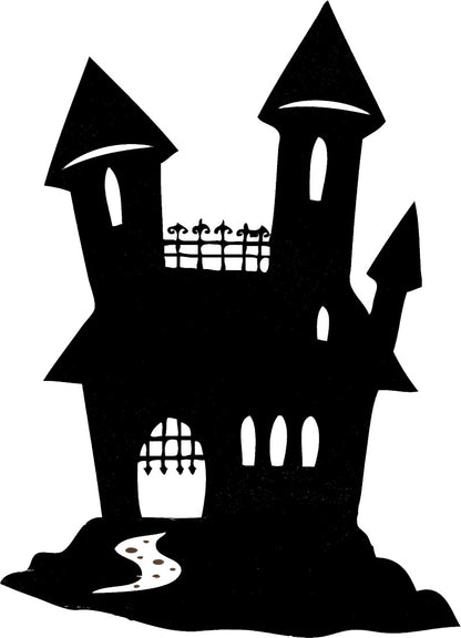 Haunted House Halloween - Vinyl Window Sticker