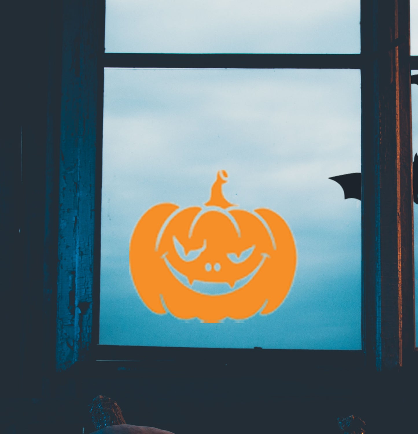 Halloween Vinyl Sticker - Orange Pumpkin