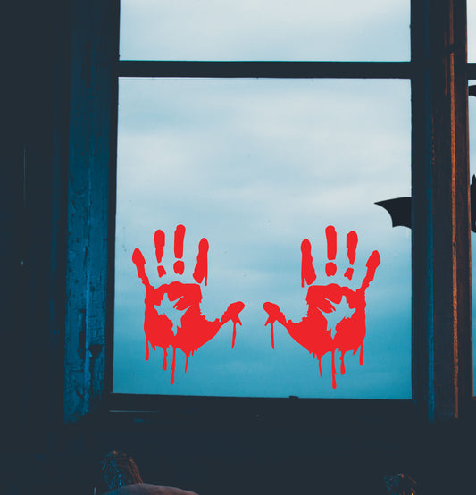 Scary Halloween Hands Window / Wall Sticker